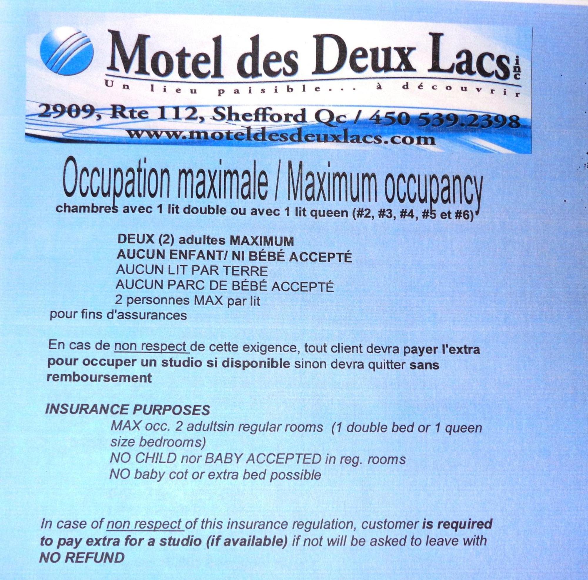 Motel Des Deux Lacs Waterloo Ruang foto